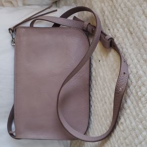Madewell lilac crossbody handbag leather purple